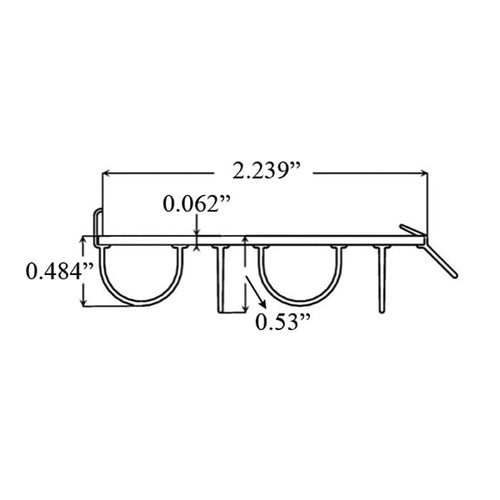 Door bottom sweep, staple / nail on, for 2-1/4