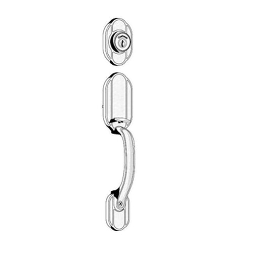 Kwikset Arbor US5 802 Dummy Handle Set - Antique Brass - Kwikset Arbor US5 802 Dummy Handle Set - Antique Brass
