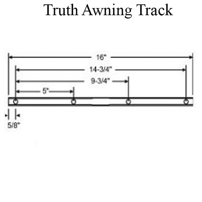 Truth 41015  Awning Track NO Pivot Slide Maxim & Encore - Truth 41015  Awning Track NO Pivot Slide Maxim & Encore