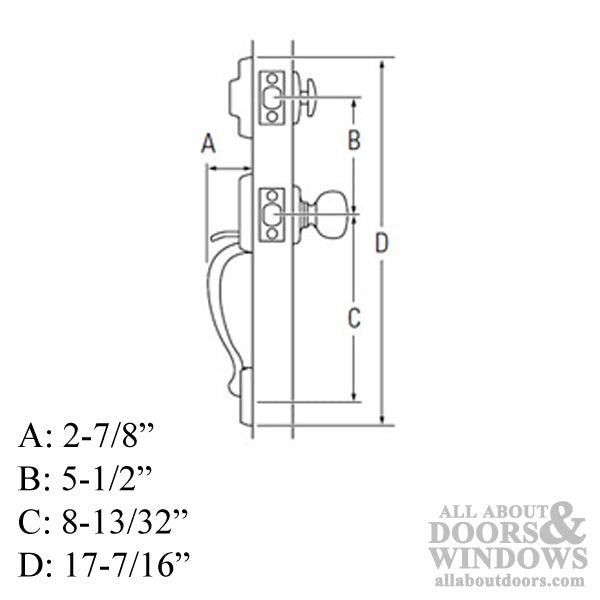 Kwikset Hawthorne US15 855 HE Dummy Handle Set - Kwikset Hawthorne US15 855 HE Dummy Handle Set