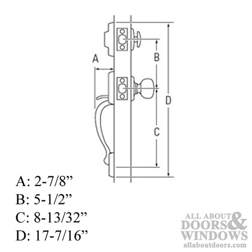 Kwikset Hawthorne US26 855 HE Dummy Handle Set - Kwikset Hawthorne US26 855 HE Dummy Handle Set