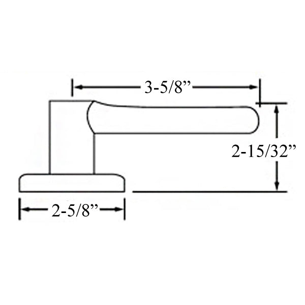 Kwikset Delta US 490  Keyed Lever Dummy Pair - Antique Brass - Kwikset Delta US 490  Keyed Lever Dummy Pair - Antique Brass