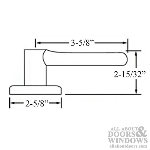 Kwikset Delta US 490 Keyed Lever Dummy Pair - Antique Brass - Kwikset Delta US 490 Keyed Lever Dummy Pair - Antique Brass