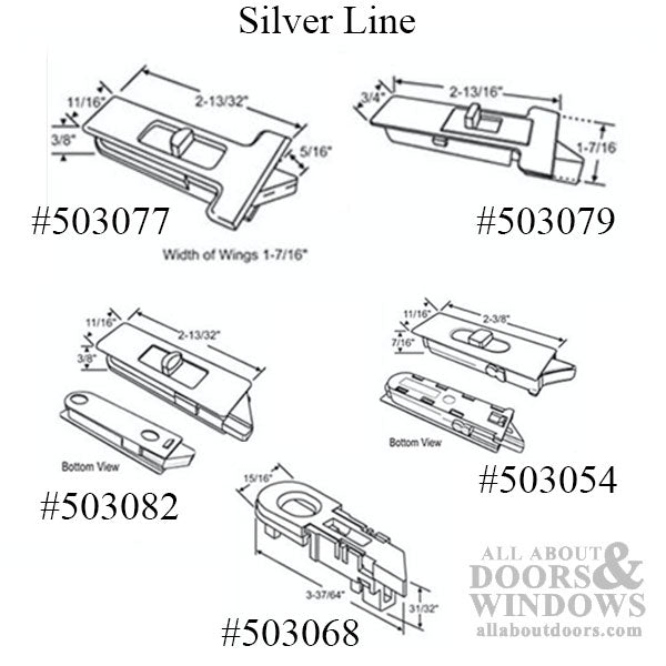 Silverline 4000 Series Concealed Internal Tilt-In latch Set for Top Sash, Pair - Silverline 4000 Series Concealed Internal Tilt-In latch Set for Top Sash, Pair