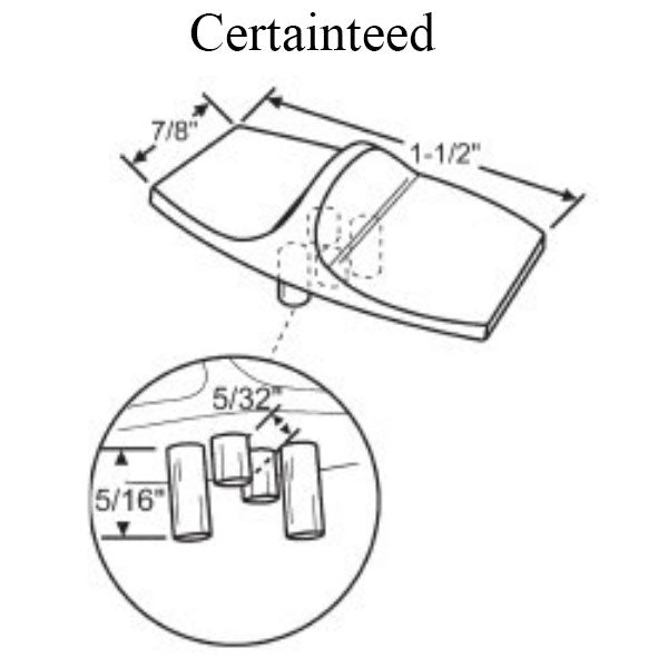 Certainteed Thumb Button for Tilt Latch - White - Certainteed Thumb Button for Tilt Latch - White