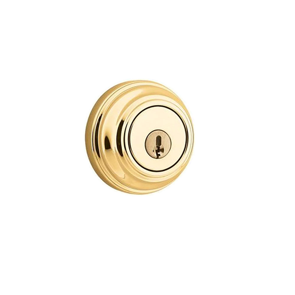 Weiser Deadbolt, CD9471 Single Cylinder - Lifetime Polished Brass - Weiser Deadbolt, CD9471 Single Cylinder - Lifetime Polished Brass