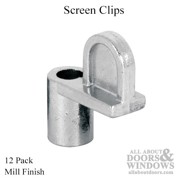 Diecast Window Screen Clips 7/16” Mill Finish - Diecast Window Screen Clips 7/16” Mill Finish