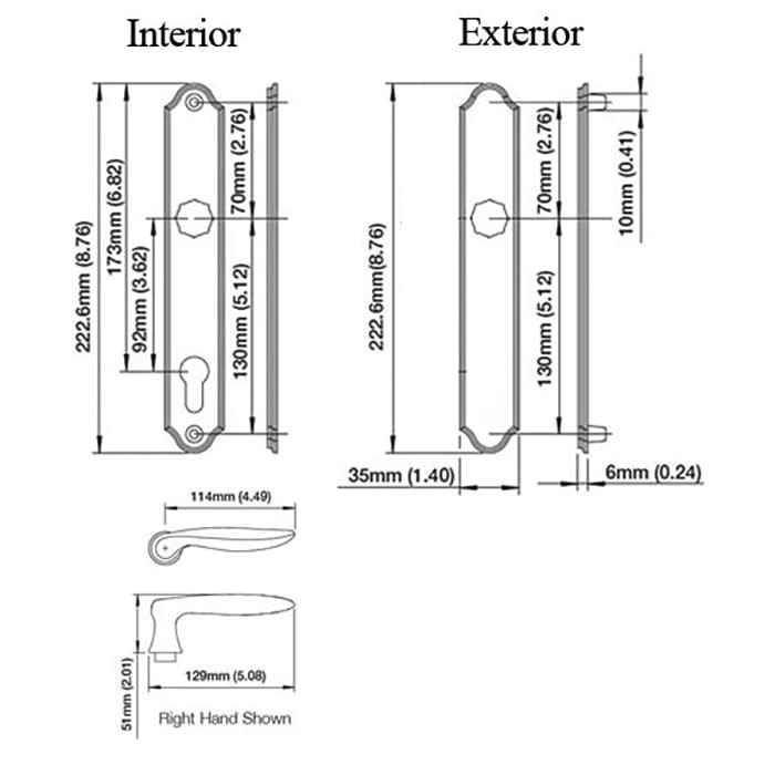 HOPPE Multipoint Handle Set with Toronto Lever Inactive Resista Satin Nickel - HOPPE Multipoint Handle Set with Toronto Lever Inactive Resista Satin Nickel