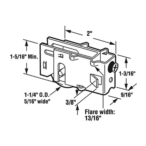 Sliding Glass Door Roller With Adjustable Housing 1.25 Inch Wheel Sliding Patio Door Roller - Sliding Glass Door Roller With Adjustable Housing 1.25 Inch Wheel Sliding Patio Door Roller
