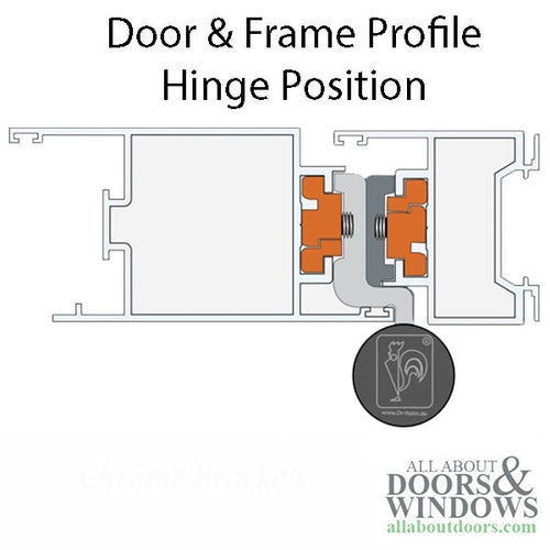 Terrace Door Adjustable Barrel clamp style 2 wing Butt Hinge - Terrace Door Adjustable Barrel clamp style 2 wing Butt Hinge