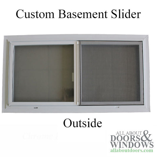 Columbia C580 Vinyl Sliding Basement Window w/ Exterior Fin