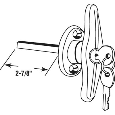 R V CAMPER DOOR  T  LOCKING HANDLE 2-7/8 inch Chrome
Discontinued, replace with #22200 (GD52122) - R V CAMPER DOOR  T  LOCKING HANDLE 2-7/8 inch Chrome
Discontinued, replace with #22200 (GD52122)