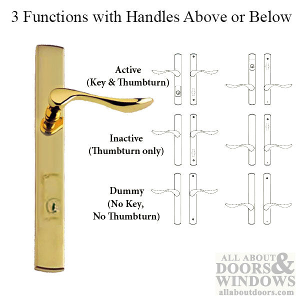 G-U Venice Handle & 30mm Plate, Active, Key & Thumbturn (Handle Above Cylinder) Choose Color - G-U Venice Handle & 30mm Plate, Active, Key & Thumbturn (Handle Above Cylinder) Choose Color