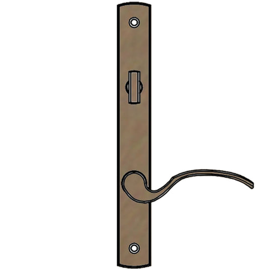 Truth Sentry Lock Handle Set, Traditional, Decorative finish over Brass, Antique Brass