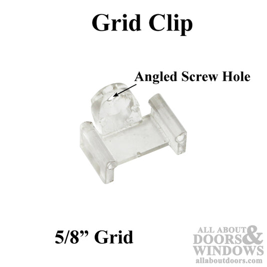 Discontinued - Window Parts: Grille / Grid Clip w/ Screw Application - 5/8 8753