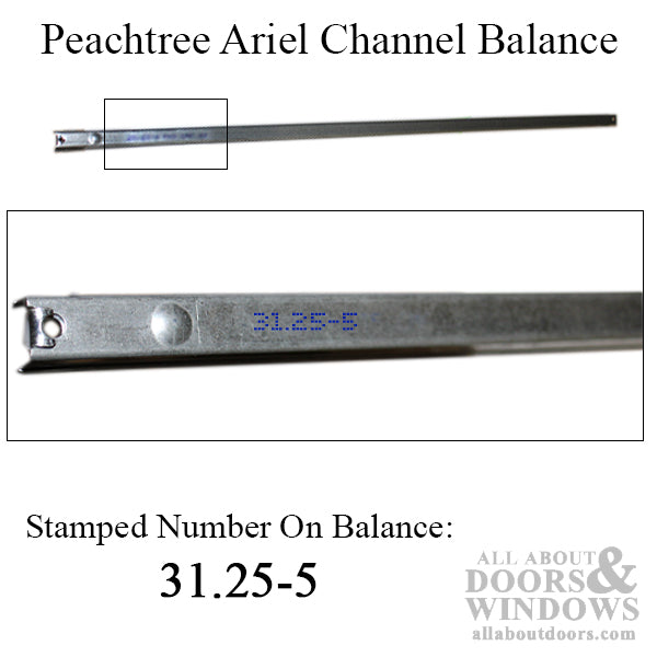 Peachtree Ariel 31-1/4-5 Channel Balance for 4272 Series Non-Tilt Windows - Peachtree Ariel 31-1/4-5 Channel Balance for 4272 Series Non-Tilt Windows