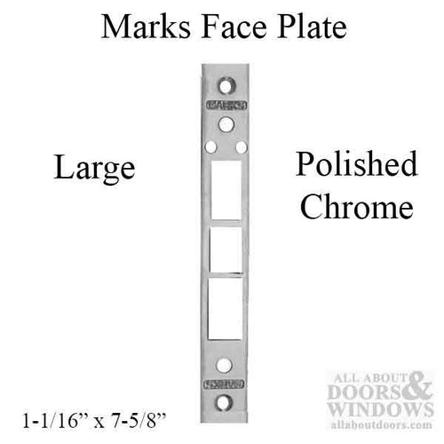 Marks Face Plate Only for 8000 and 9000 Series Mortise Lock - Marks Face Plate Only for 8000 and 9000 Series Mortise Lock