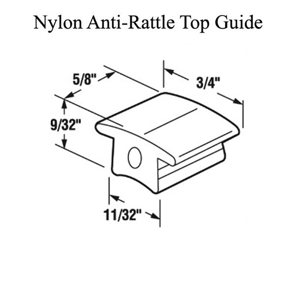 Top Nylon Anti-Rattle Guide for Sliding Screen Door - Top Nylon Anti-Rattle Guide for Sliding Screen Door