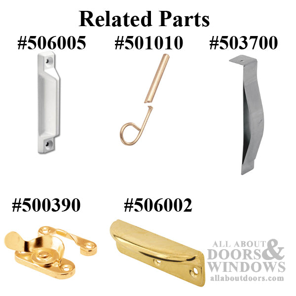 Sash Lift - Wood Sash Hardware, Stamped Steel - Antique Brass - Sash Lift - Wood Sash Hardware, Stamped Steel - Antique Brass