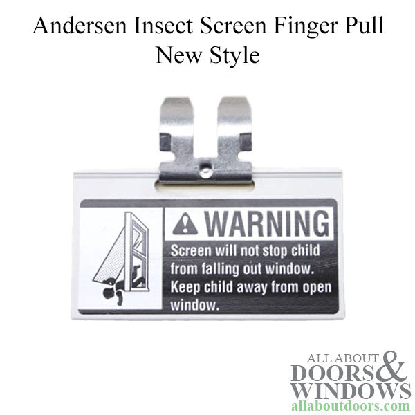 Discontinued - Andersen Insect Screen Finger Pull, New Style - Discontinued - Andersen Insect Screen Finger Pull, New Style