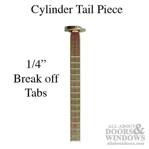 Replacement Cylinder Tail Piece with Break Off Tabs 60mm Length - Replacement Cylinder Tail Piece with Break Off Tabs 60mm Length