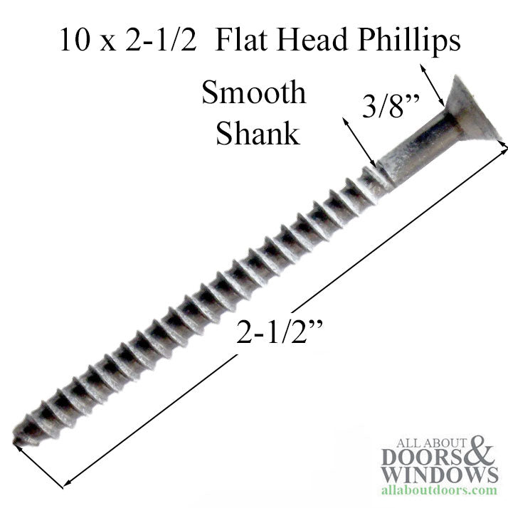 10-12 x 2.5 Flat Head, Phillips Drive, Type-A wood screw, 25 pack - 10-12 x 2.5 Flat Head, Phillips Drive, Type-A wood screw, 25 pack