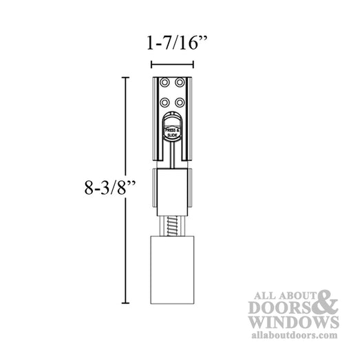 Locking Ultimate Lite Bolt for Astragal, Upper - Choose Color - Locking Ultimate Lite Bolt for Astragal, Upper - Choose Color