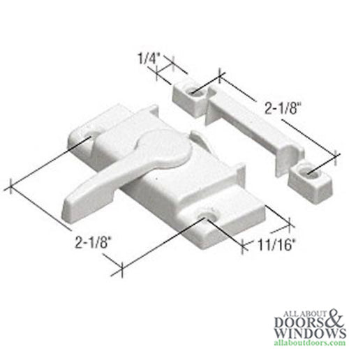 Sash / Cam Lock - Vinyl and Aluminum Sash Hardware, Diecast - White - BLEMISHED - Sash / Cam Lock - Vinyl and Aluminum Sash Hardware, Diecast - White - BLEMISHED