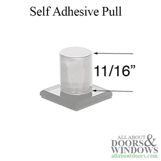 Clear Acrylic Self-Adhesive Pull - 11/16 Inch