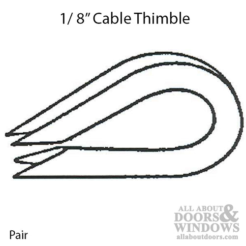 Cable Thimble for 1/8 Inch Cable - Cable Thimble for 1/8 Inch Cable