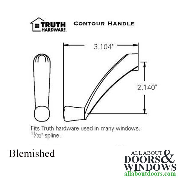 Contour Crank Handle, Truth 11/32 Spline - Gold - BLEMISHED - Contour Crank Handle, Truth 11/32 Spline - Gold - BLEMISHED