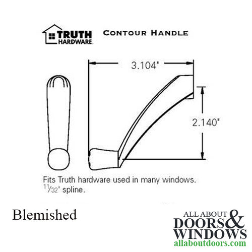 Contour Crank Handle, Truth 11/32 Spline - Gold - BLEMISHED - Contour Crank Handle, Truth 11/32 Spline - Gold - BLEMISHED