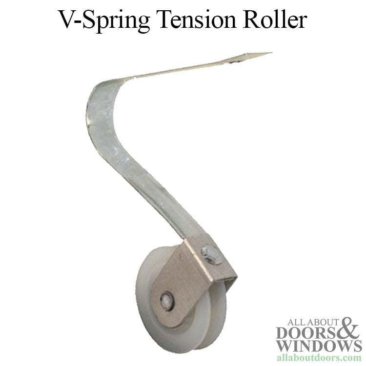 V Spring Tension Roller Assembly with 1 Inch Nylon Wheel for Sliding Screen Door - V Spring Tension Roller Assembly with 1 Inch Nylon Wheel for Sliding Screen Door