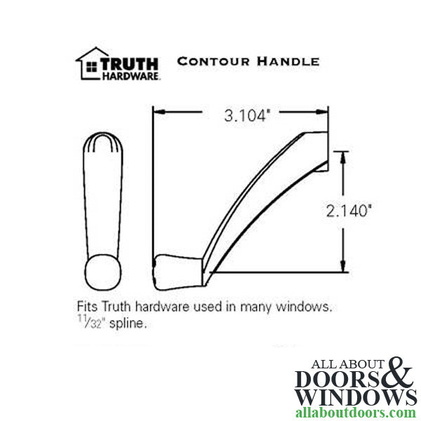 Contour Crank Handle, Truth 11/32 Spline - Choose Color - Contour Crank Handle, Truth 11/32 Spline - Choose Color