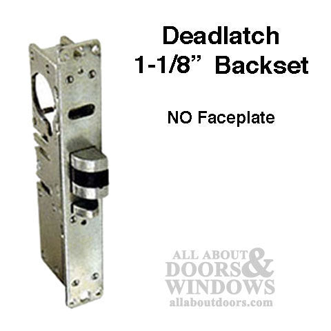 Deadlatch  Lock, 1-1/8 Inch Backset, Reversable Handing - No Face plate