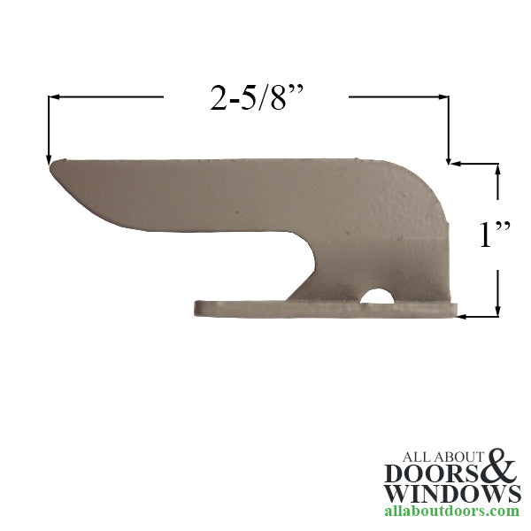 Pro Shield Sash Lock Hook, Flange Keeper, Right Hand - Pro Shield Sash Lock Hook, Flange Keeper, Right Hand