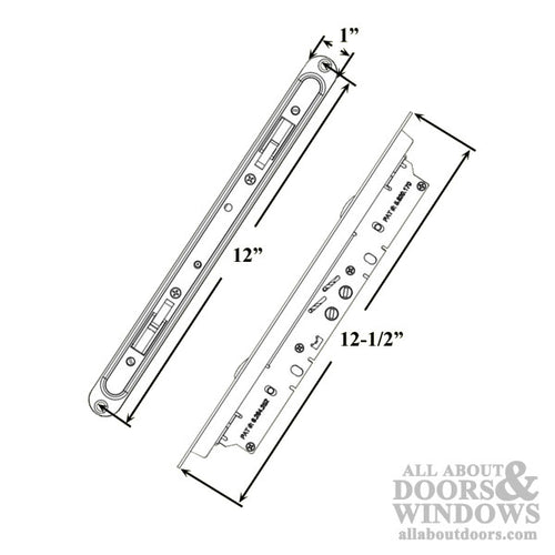 2 Point Double Hook Sliding Door Lock with Face Plate - 2 Point Double Hook Sliding Door Lock with Face Plate