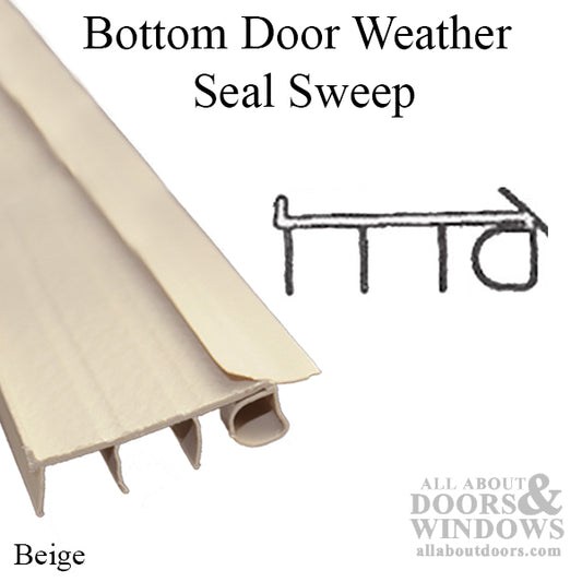 Atrium Door bottom, Weather Seal / Sweep - Beige