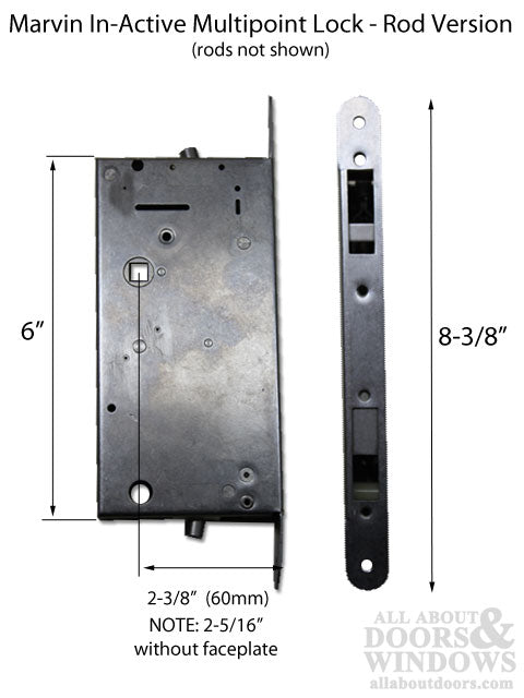 Marvin In-Active Multi-Point Lock  2-3/8 Backset , Rod Version - Marvin In-Active Multi-Point Lock  2-3/8 Backset , Rod Version