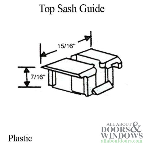 Top Sash Guide, Left/Right Hand - Pair - Top Sash Guide, Left/Right Hand - Pair