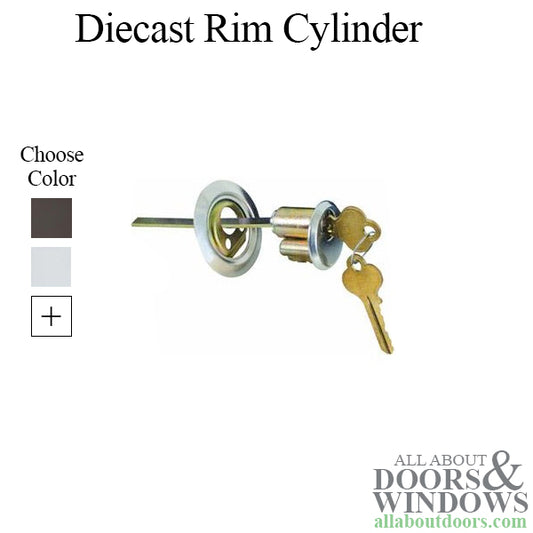 Rim Cylinder, 5 pin Diecast, Schlage SC1 Key Lock, - Choose Color