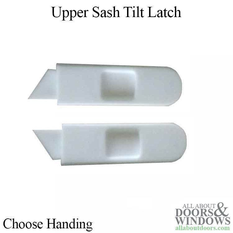 Upper Sash Tilt Latch, Left Hand, V3 Series Double Hung Windows, White - Upper Sash Tilt Latch, Left Hand, V3 Series Double Hung Windows, White