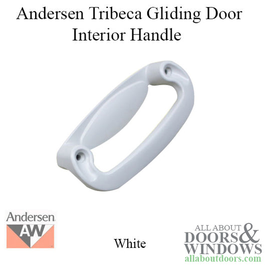 Andersen Perma‑Shield Sliding Door Interior Handle Tribeca White Finish