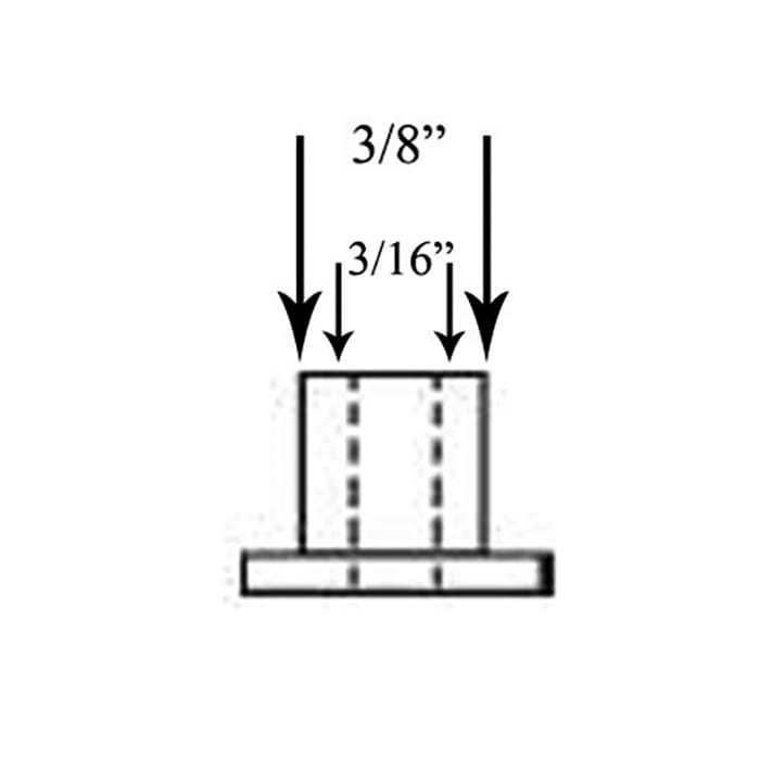 Closet Bi Fold Door Cap Nylon - Closet Bi Fold Door Cap Nylon