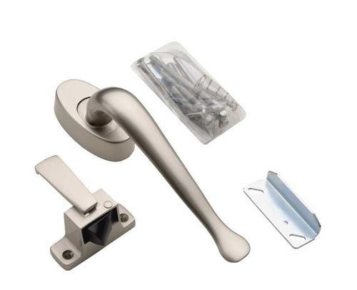 Pull Handle, Wright Storm Door Hardware - Brushed/Satin Nickel - Pull Handle, Wright Storm Door Hardware - Brushed/Satin Nickel