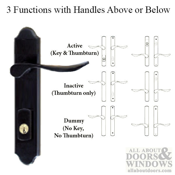 G-U Venice Handle & 45mm Plate, Zamac, Active, Key & Thumbturn (Handle Above Cylinder) Choose Color - G-U Venice Handle & 45mm Plate, Zamac, Active, Key & Thumbturn (Handle Above Cylinder) Choose Color