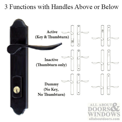 G-U Venice Handle & 45mm Plate, Zamac, Active, Key & Thumbturn (Handle Above Cylinder) Choose Color - G-U Venice Handle & 45mm Plate, Zamac, Active, Key & Thumbturn (Handle Above Cylinder) Choose Color