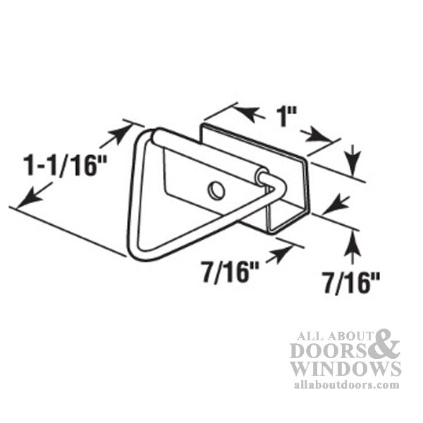 Window Screen Bottom Latch, 7/16 x 1