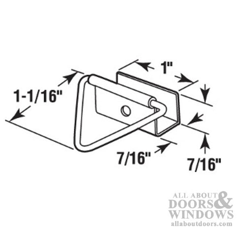 Window Screen Bottom Latch, 7/16 x 1