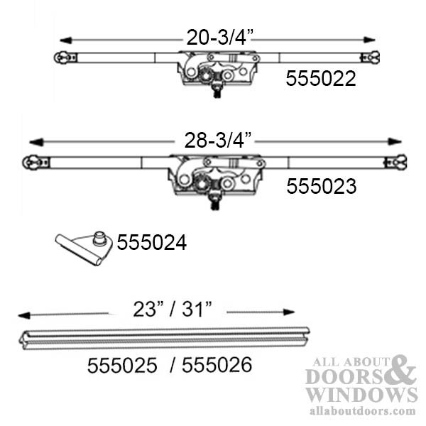 Truth Entrygard Dual Arm Awning Roto Crank Operator - 20-5/8 inch - Truth Entrygard Dual Arm Awning Roto Crank Operator - 20-5/8 inch